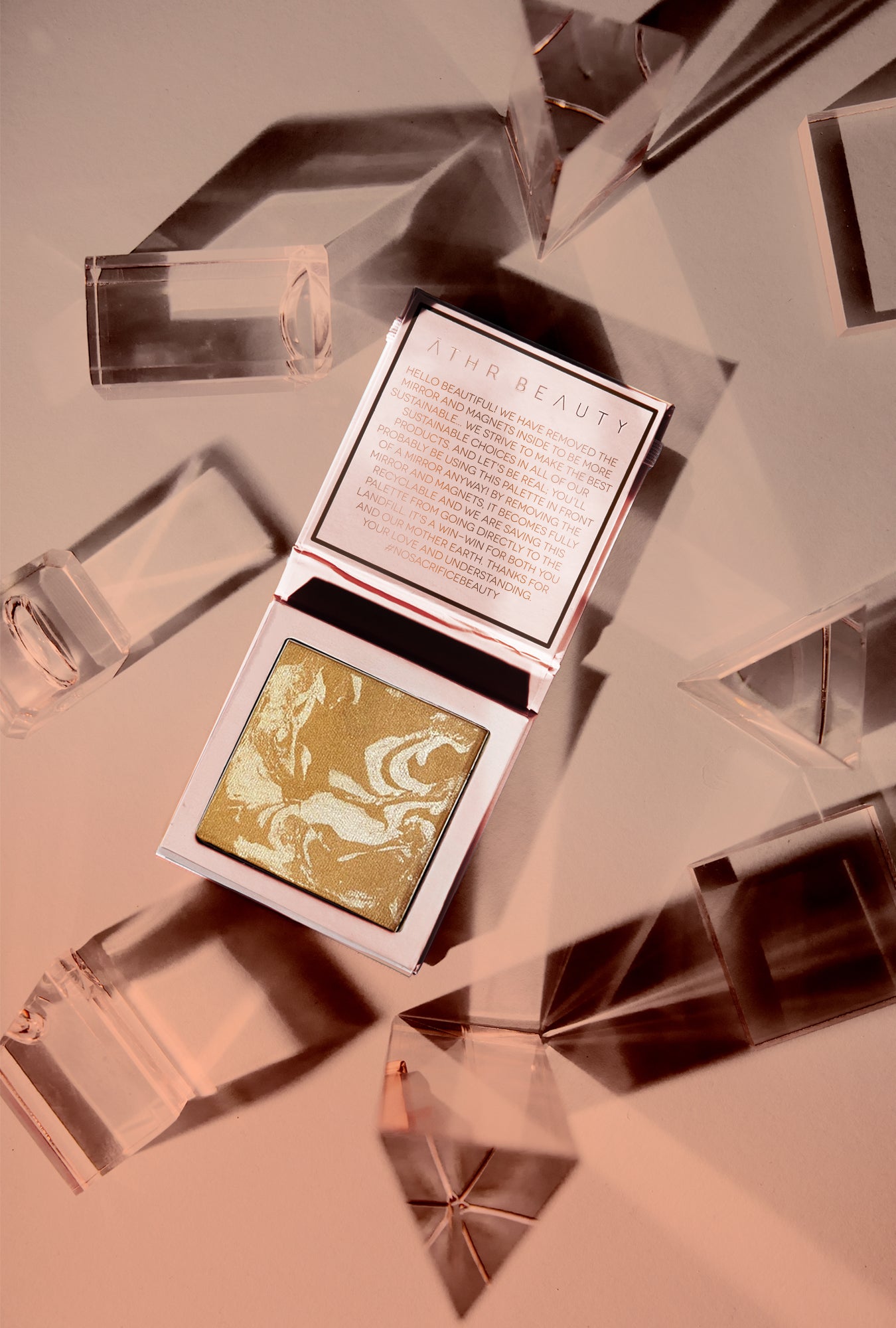 Editorial product image of the 1-Pan "Ethereal" Diffused Reflections Bronzing Powder, sitting open to show the shade color.